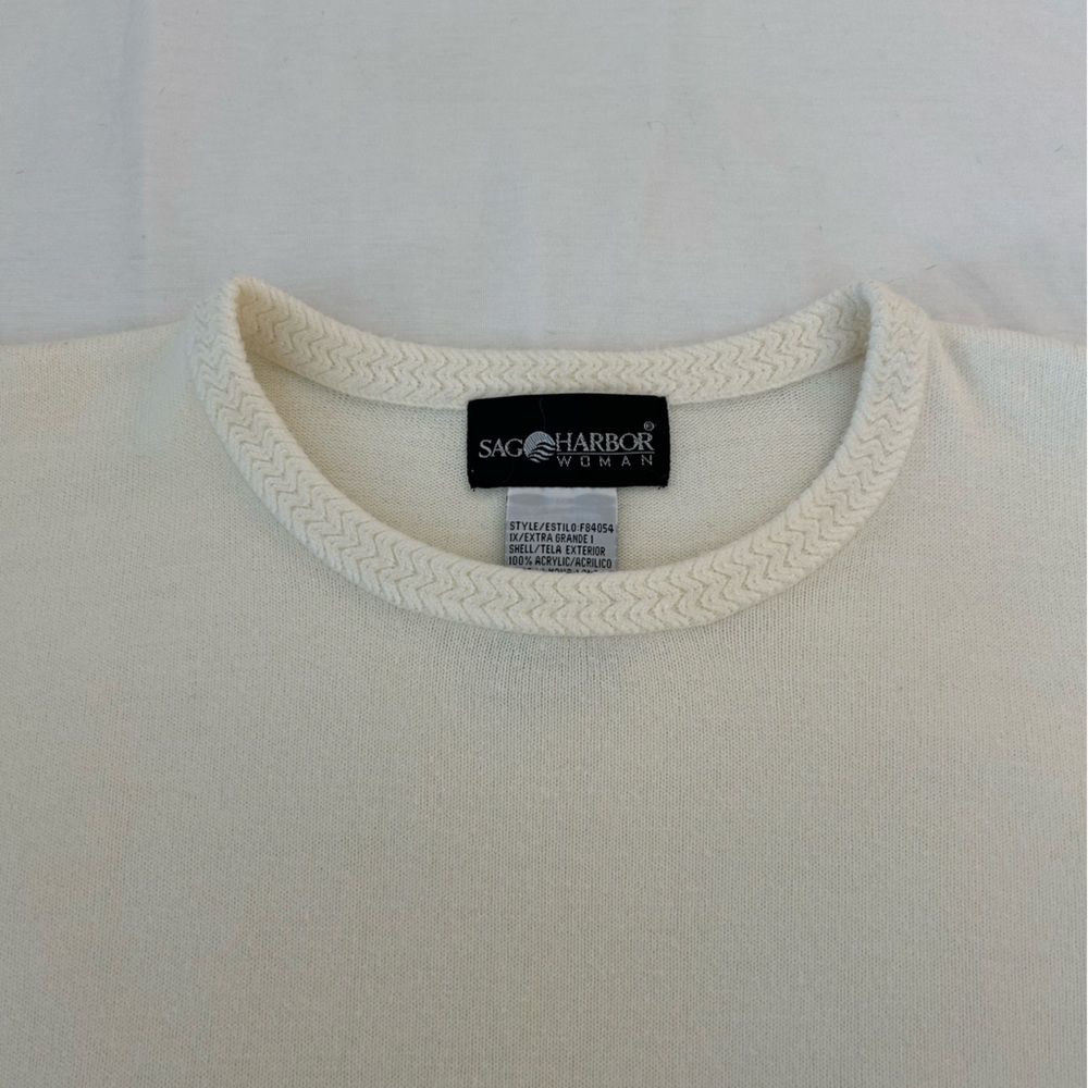 Sag Harbor Ivory Knit Top - Picture 9 of 12